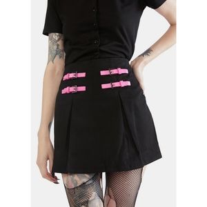 Black Friday Contrast Stitch Goth Skort